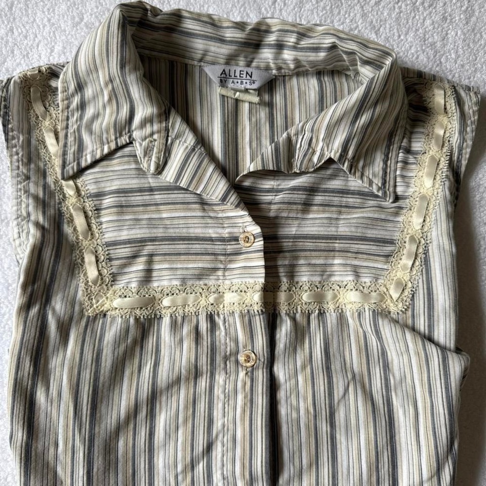 COQUETTE farm girl sleeveless ALLEN button up